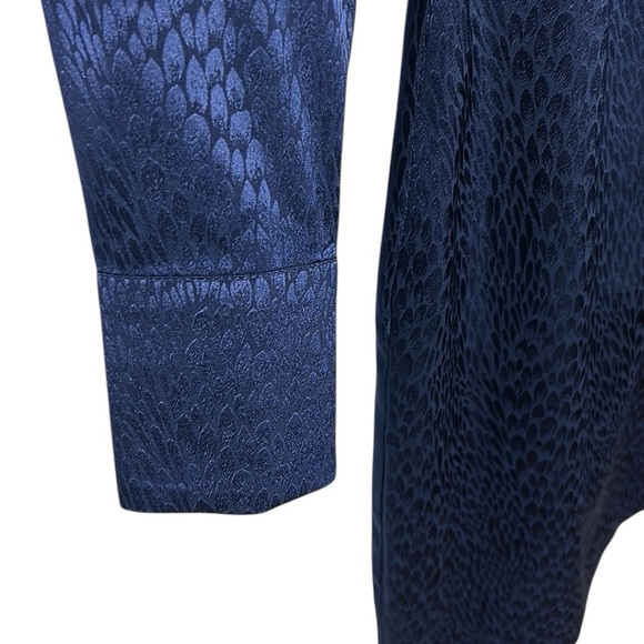 RW&CO  shimmer sateen Dress,NWT, vtg tag, keyhole,hook ,cuffs, lined, - Picture 10 of 13